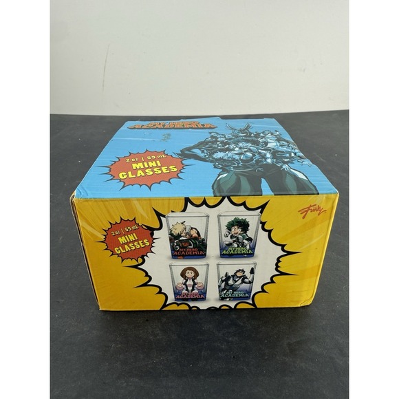 Just Funky Other - My Hero Academia Mini Shot Glass set of 4 Ochaco Deku Tenya Lida Katsuki Bakugo